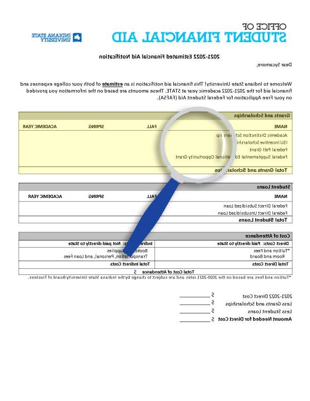 Financial aid information document including details about funding options, payment plans, and contact information for further assistance